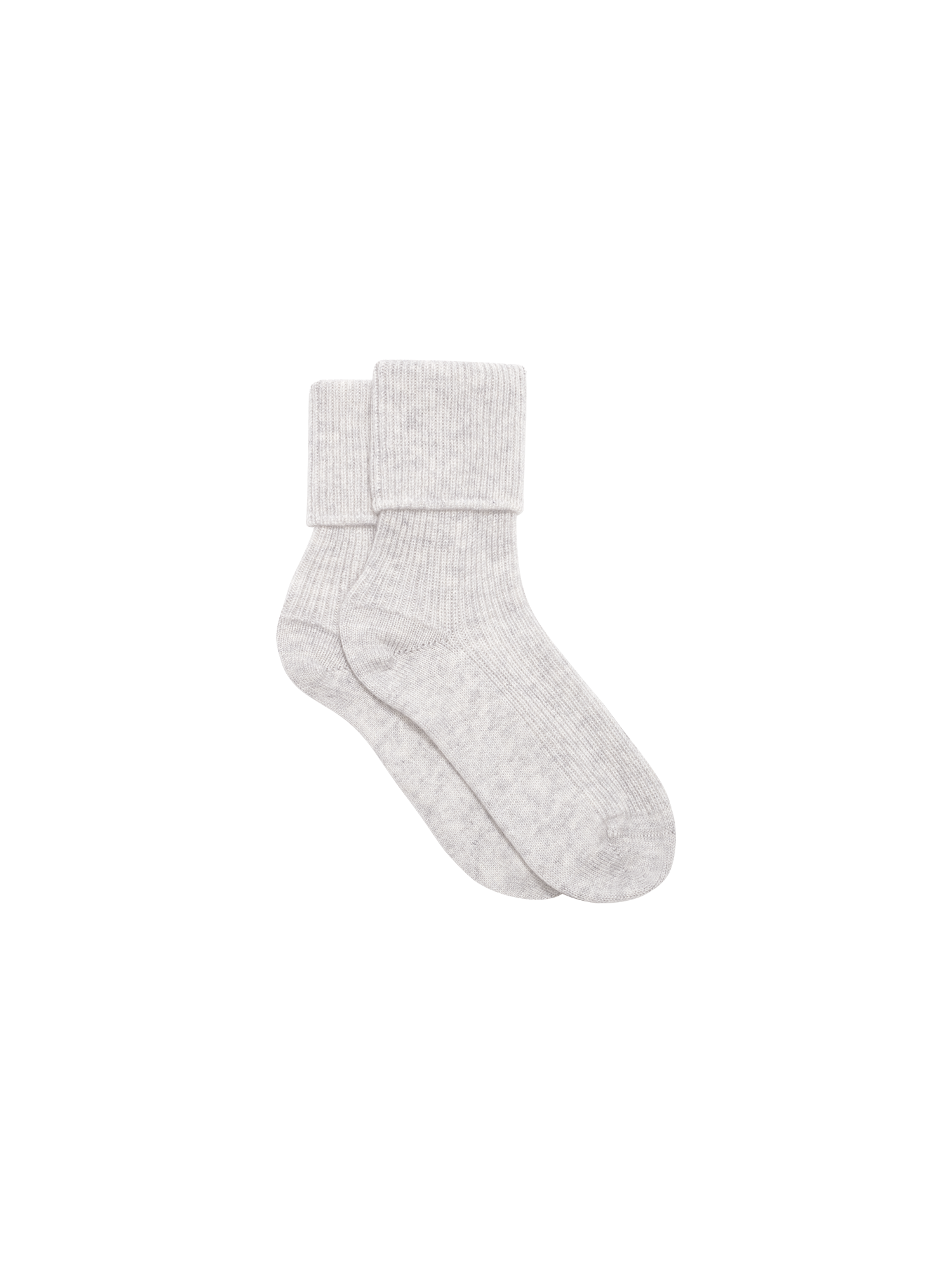 Cashmere Bed Socks—pale grey