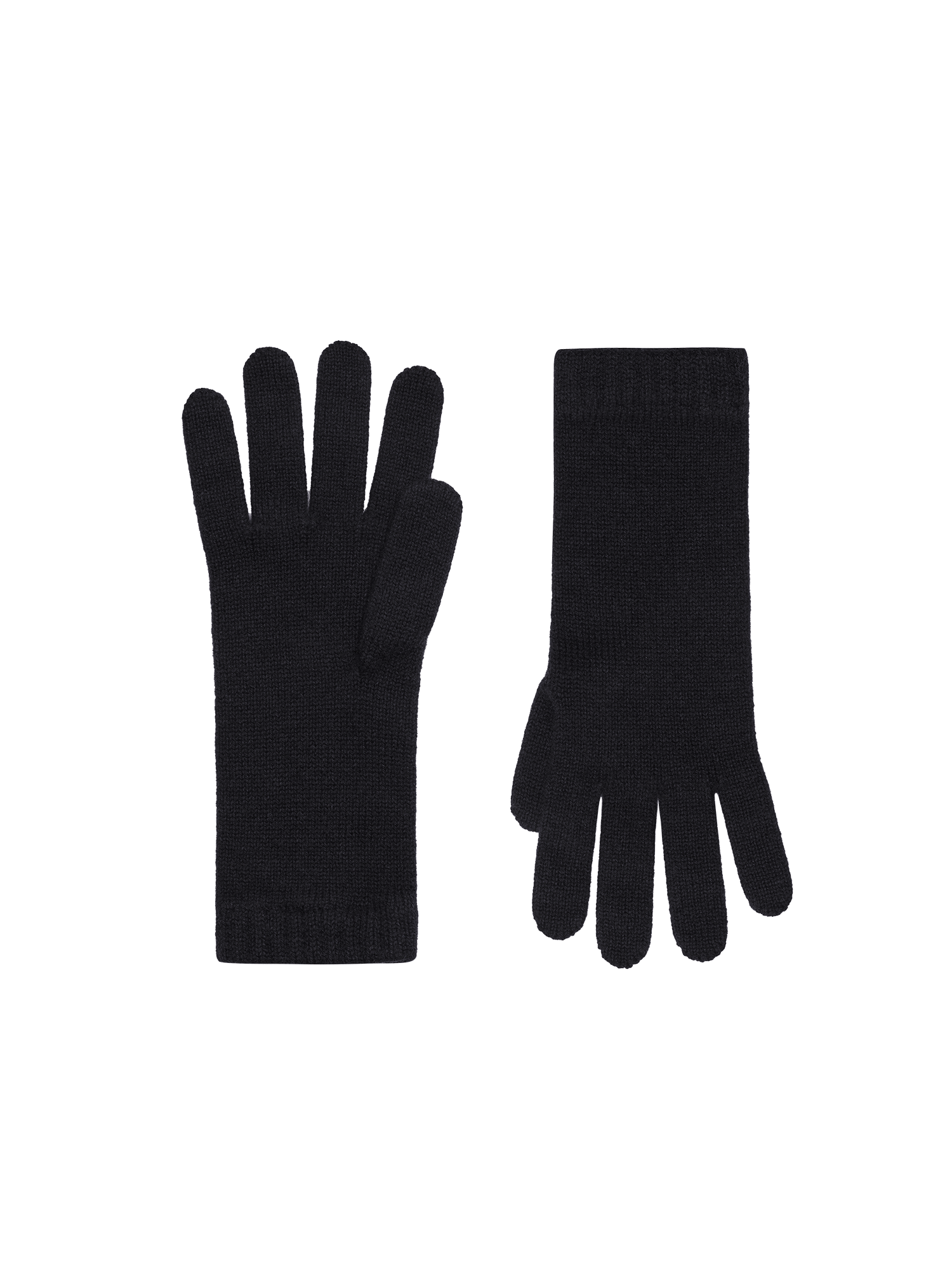 Cashemere Short Cuff Gloves—black