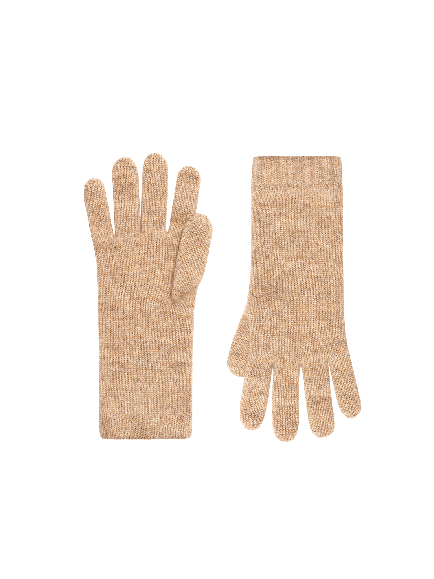 Cashemere Short Cuff Gloves—oatmeal