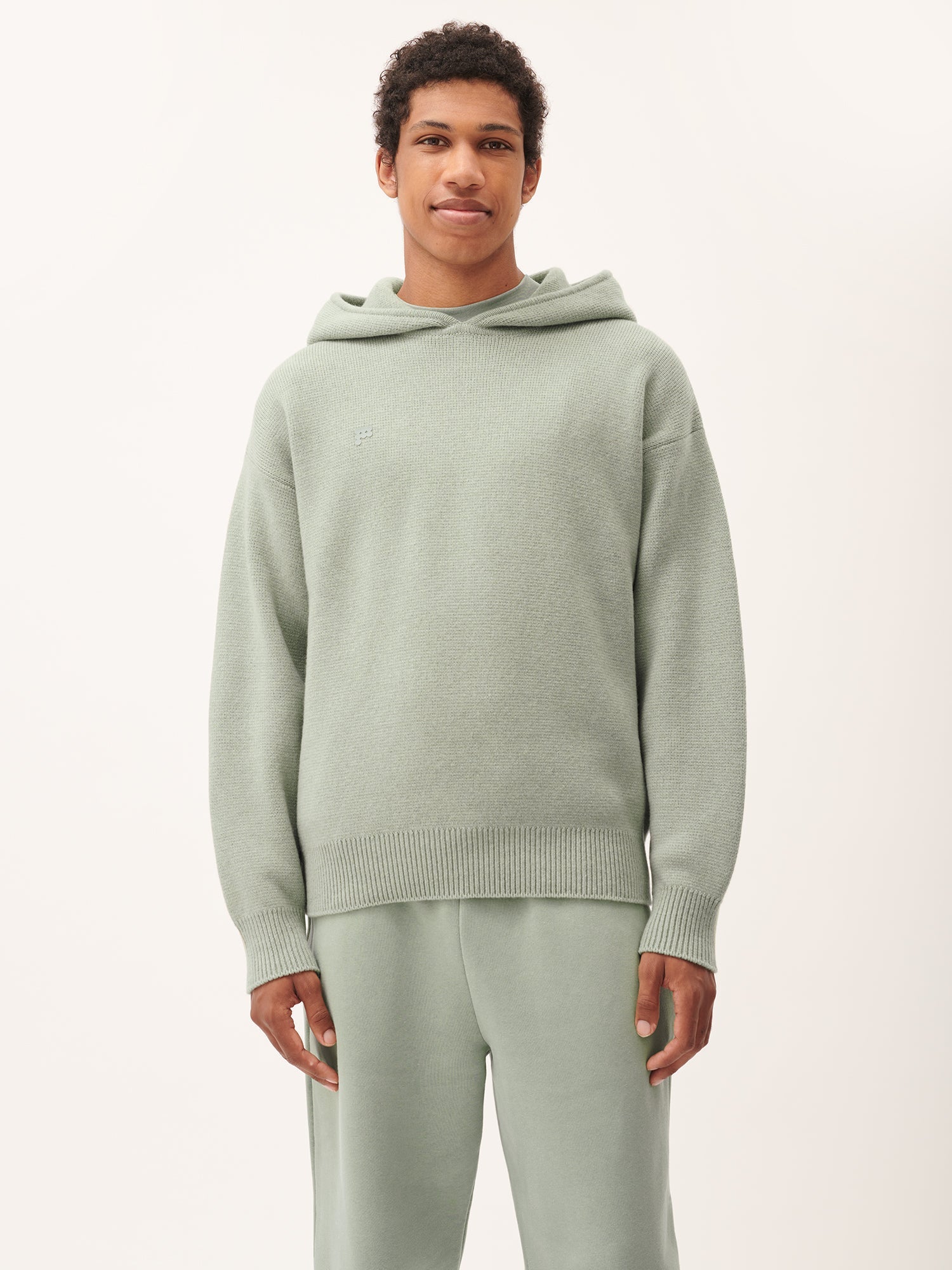 DNA_Recycled_Cashmere_Hoodie_Moss_Green_Male