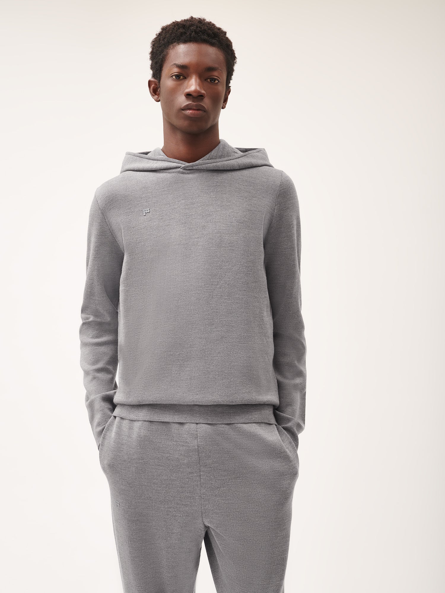 Merino_Knit_Slim_Fit_Hoodie_Grey_Marl_Male-1