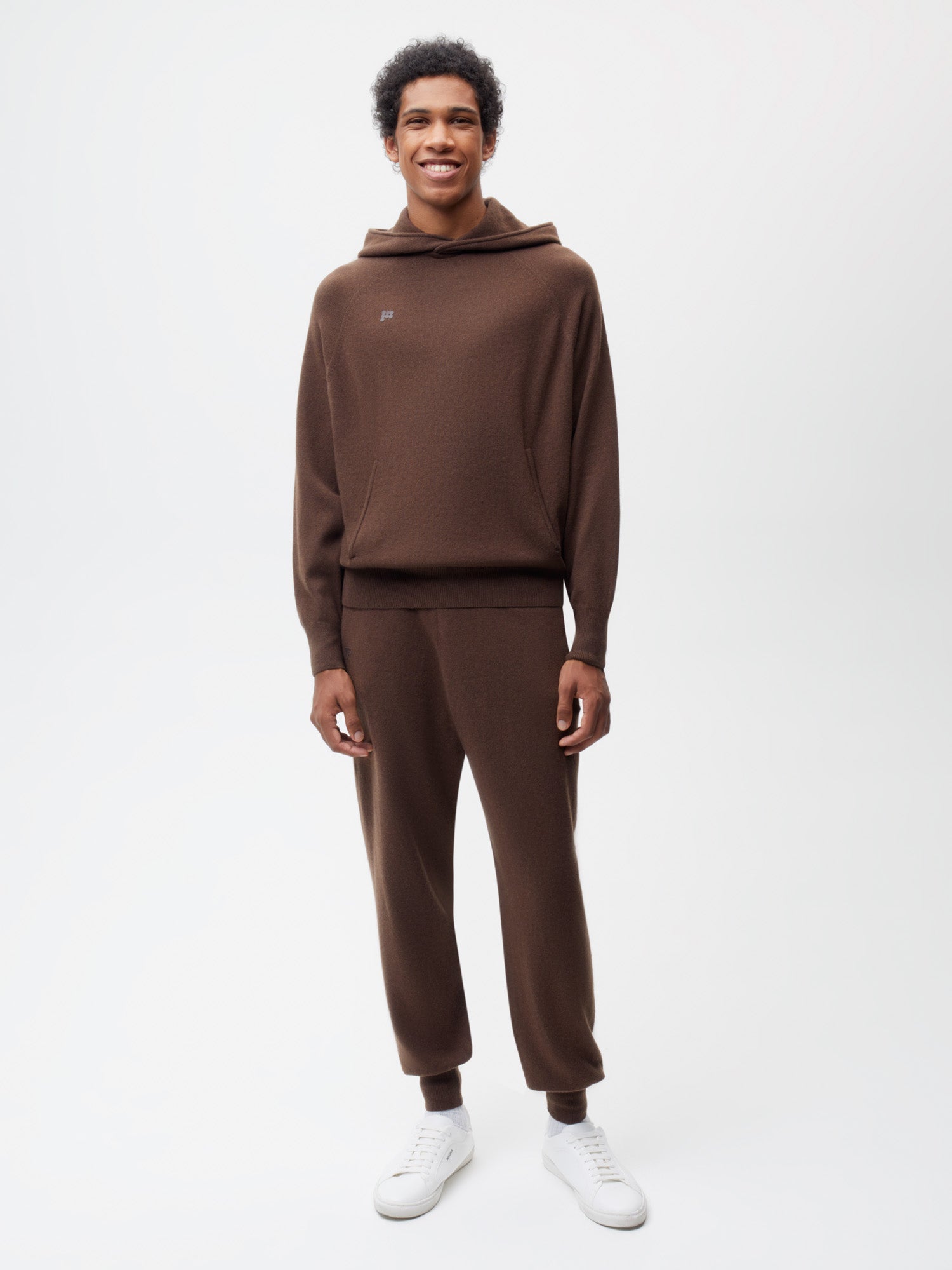Recycled Cashmere Track Pants‚Äîchestnut brown male