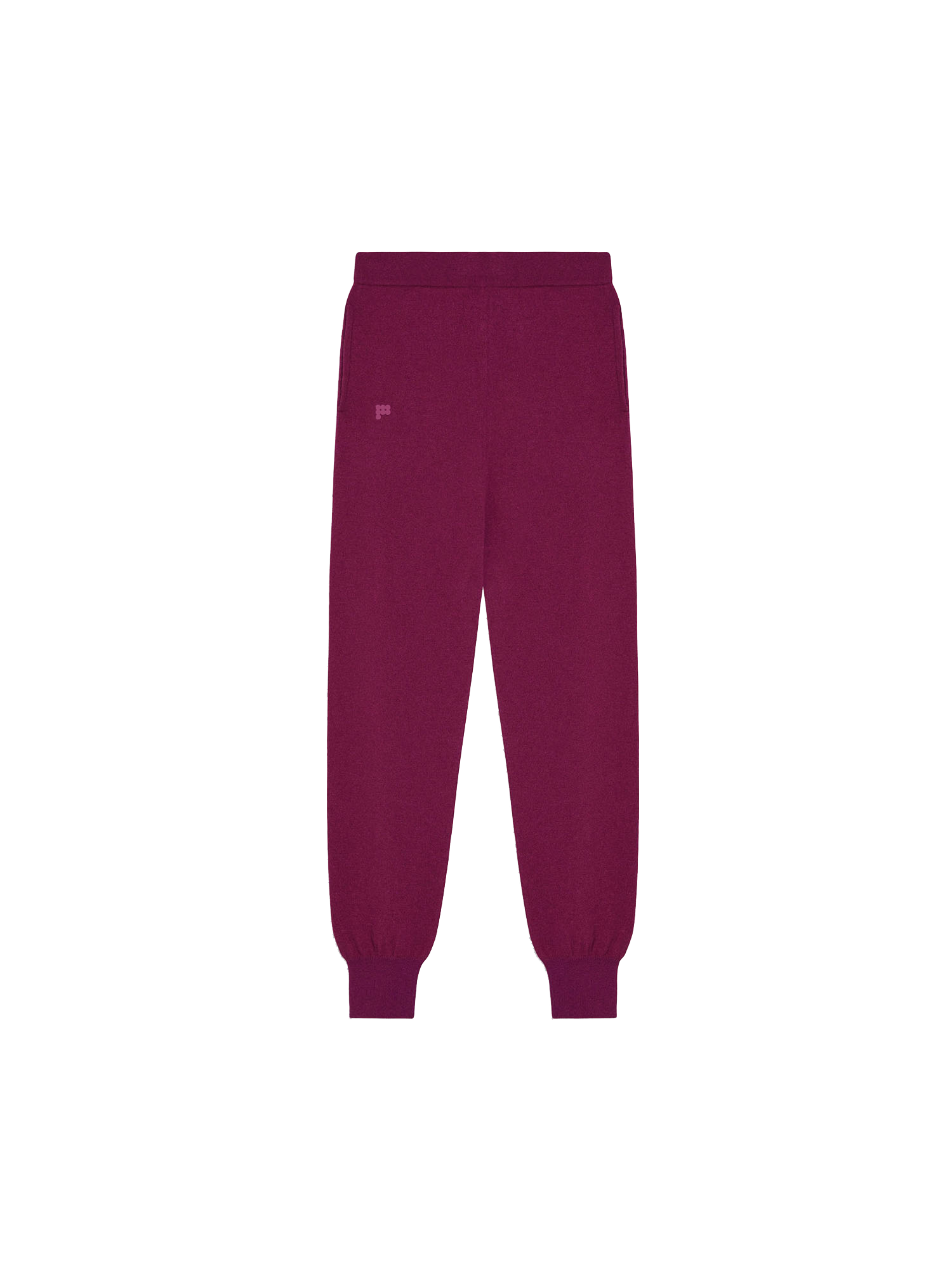 Recycled Cashmere Track Pants—plum purple-packshot-3