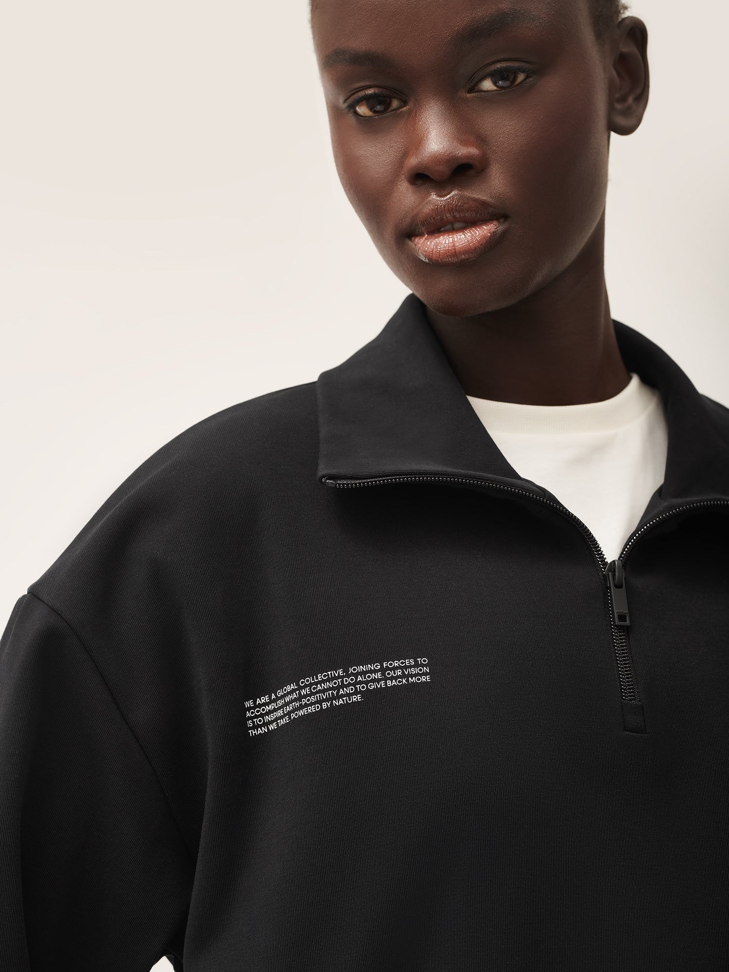 Recycled_and_Organic_Cotton_Half_Zip_Funnel_Neck_Sweatshirt_Black-female-3