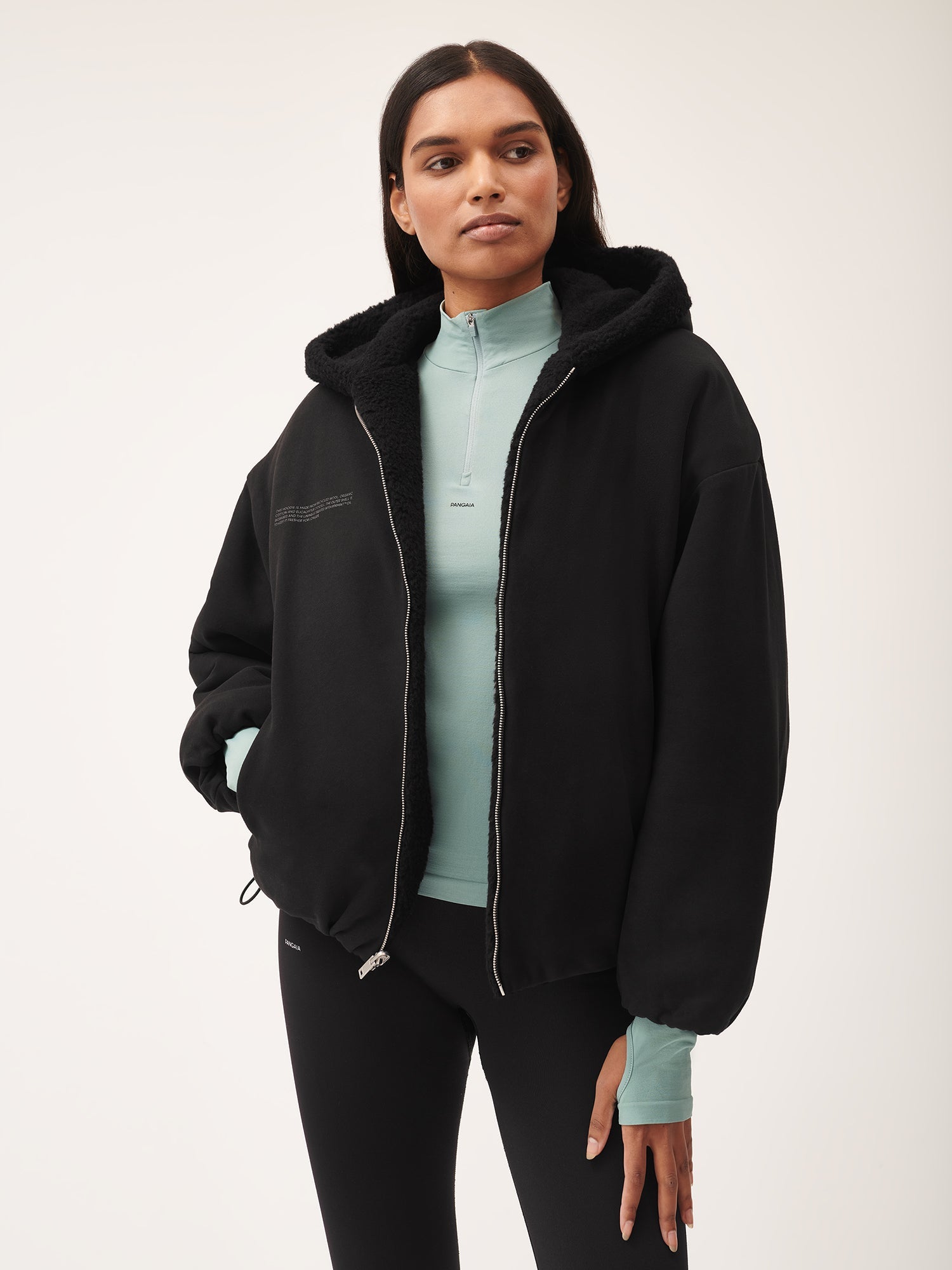 Unisex_Reversible_Outdoor_Fleece_Zip_Hoodie_Black-female-1