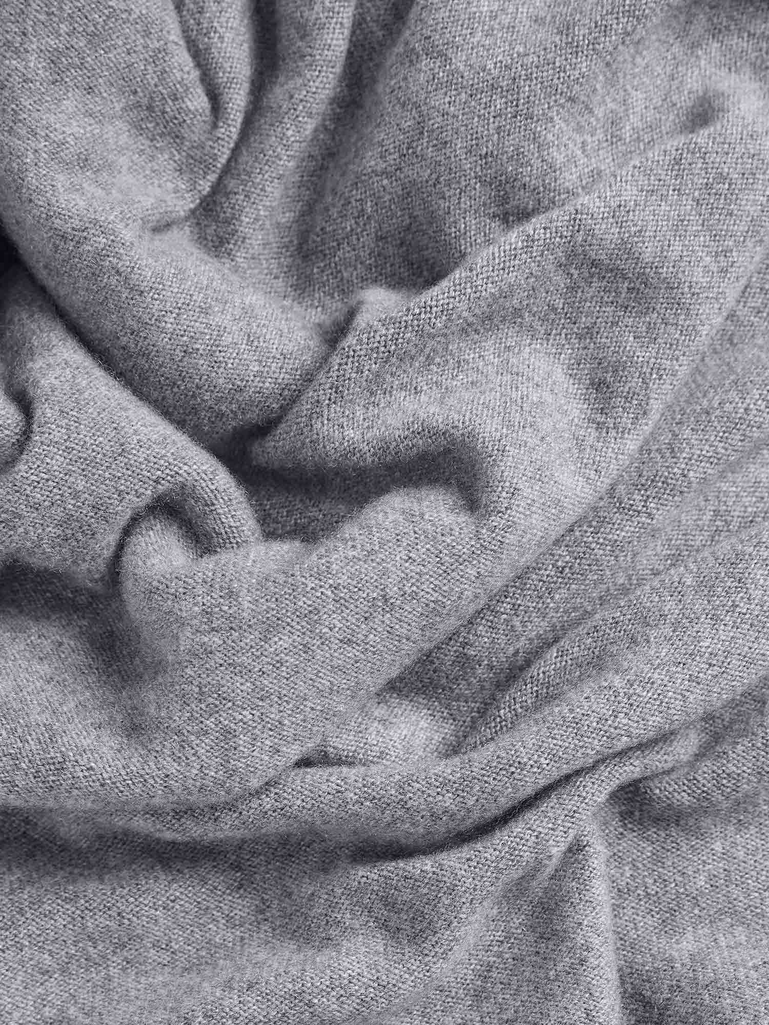 Cashmere Hoodie Pale Grey Melange Mens 5