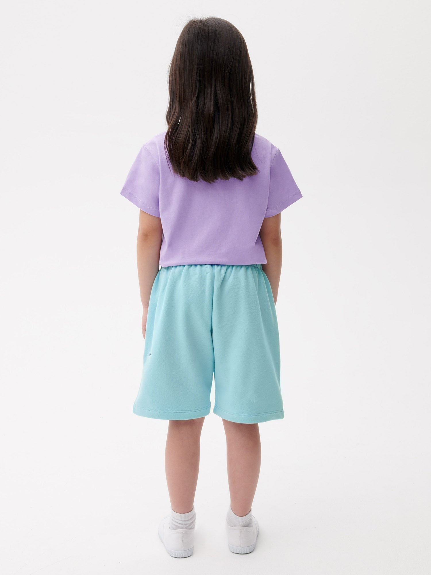 Kids Organic Cotton Long Shorts Celestial Blue