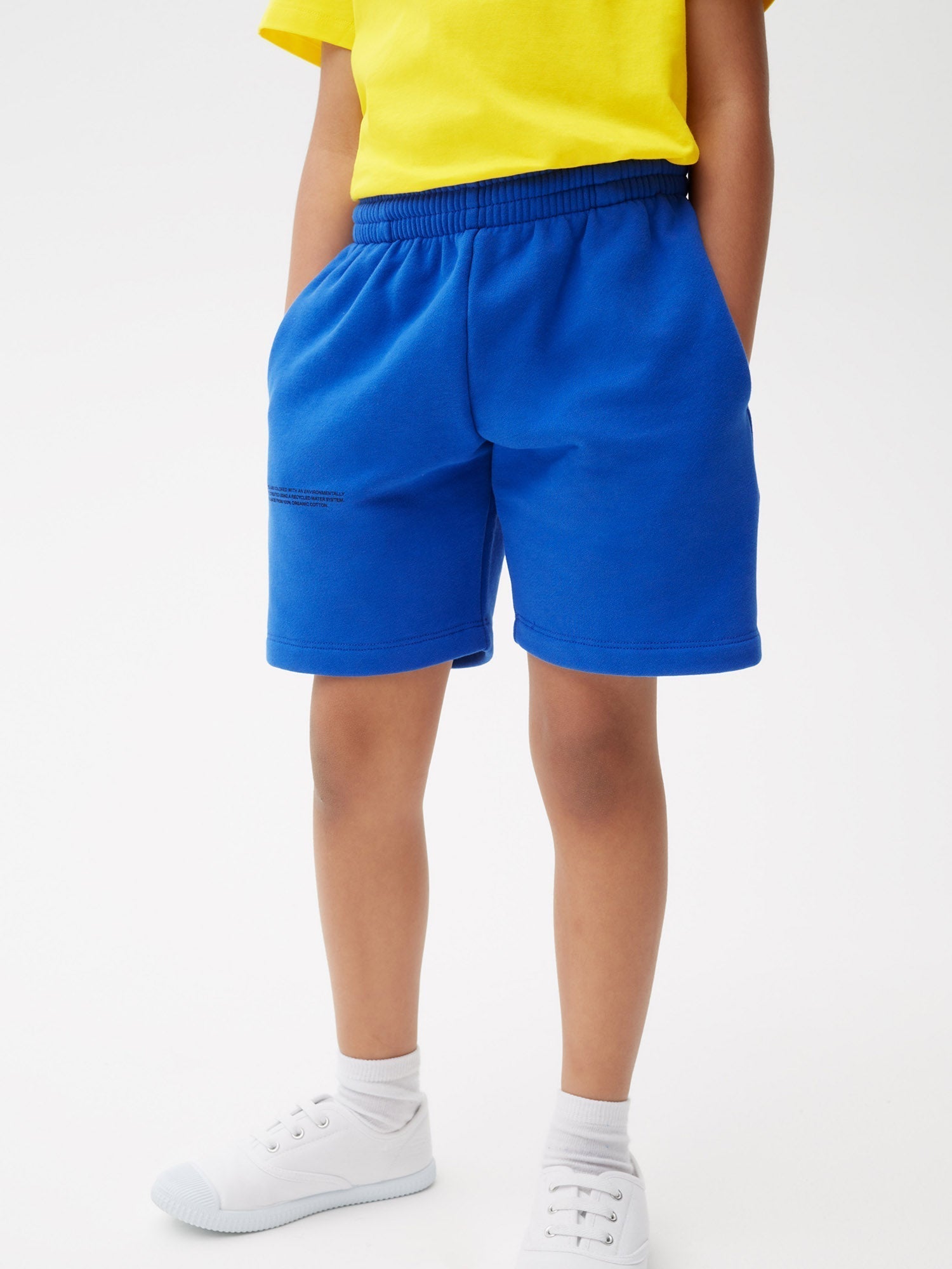 Kids Organic Cotton Long Shorts Cobalt Blue