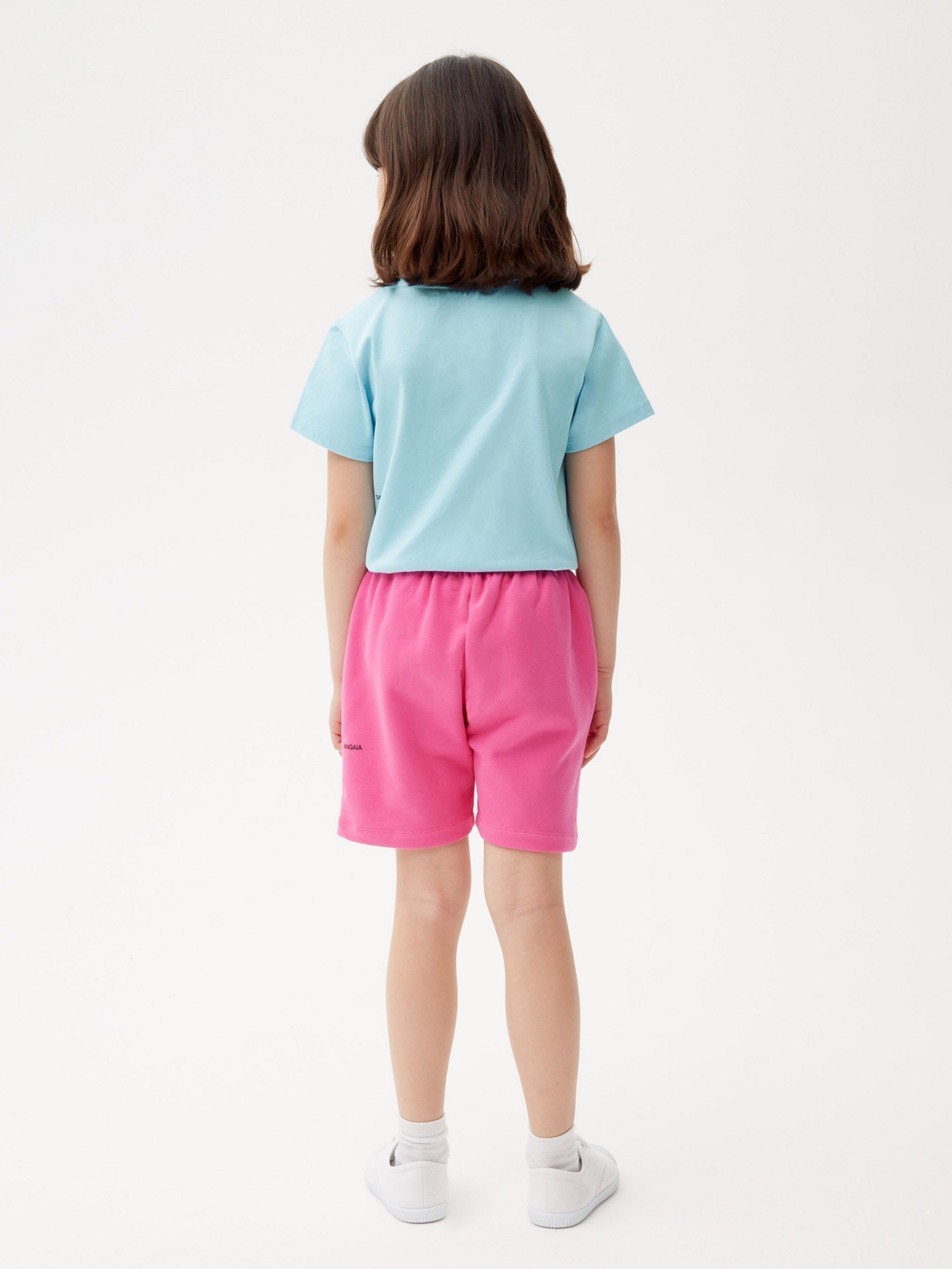 Kids Organic Cotton Long Shorts Flamingo Pink