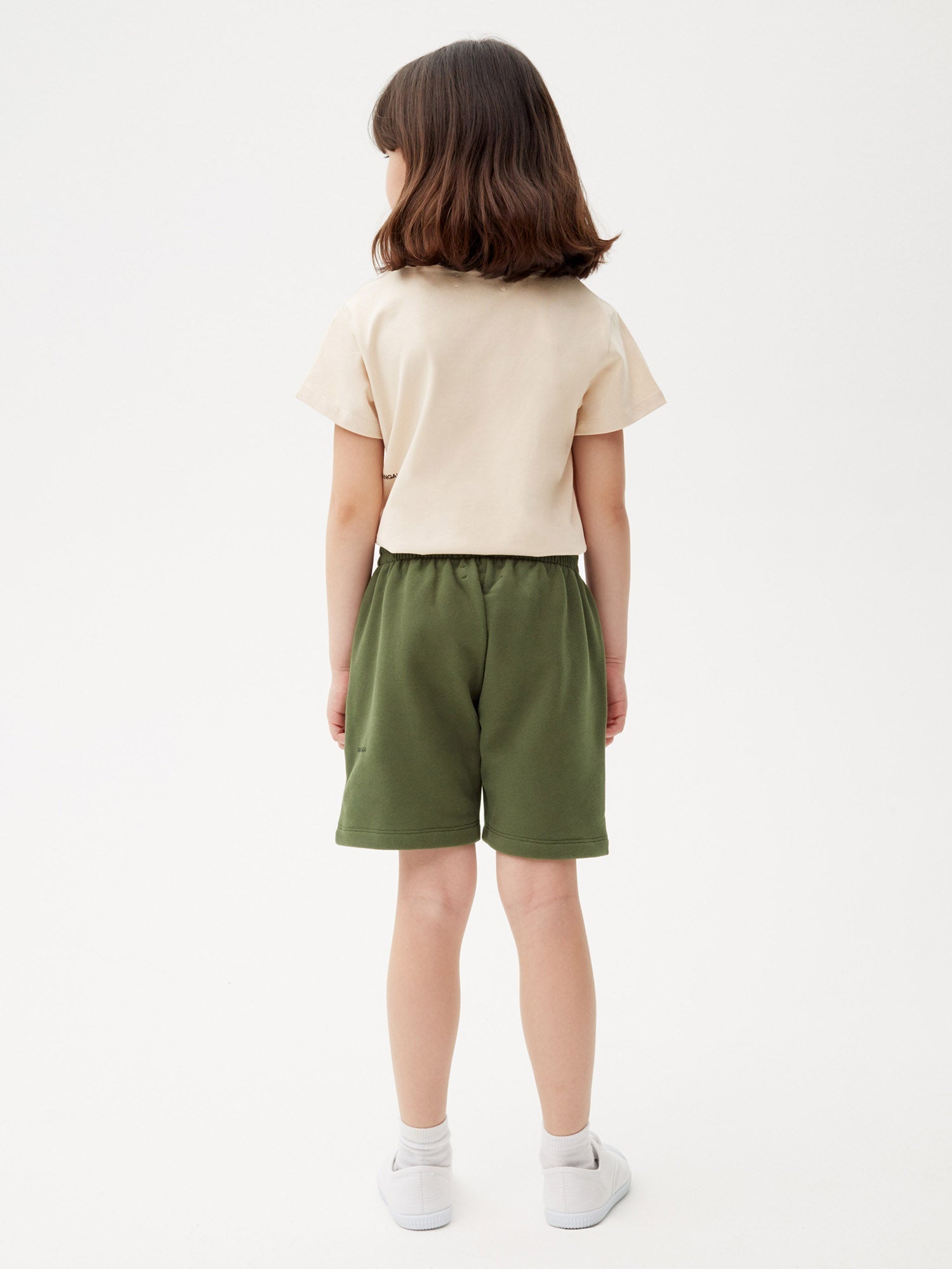 Kids Organic Cotton Long Shorts Rosemary Green