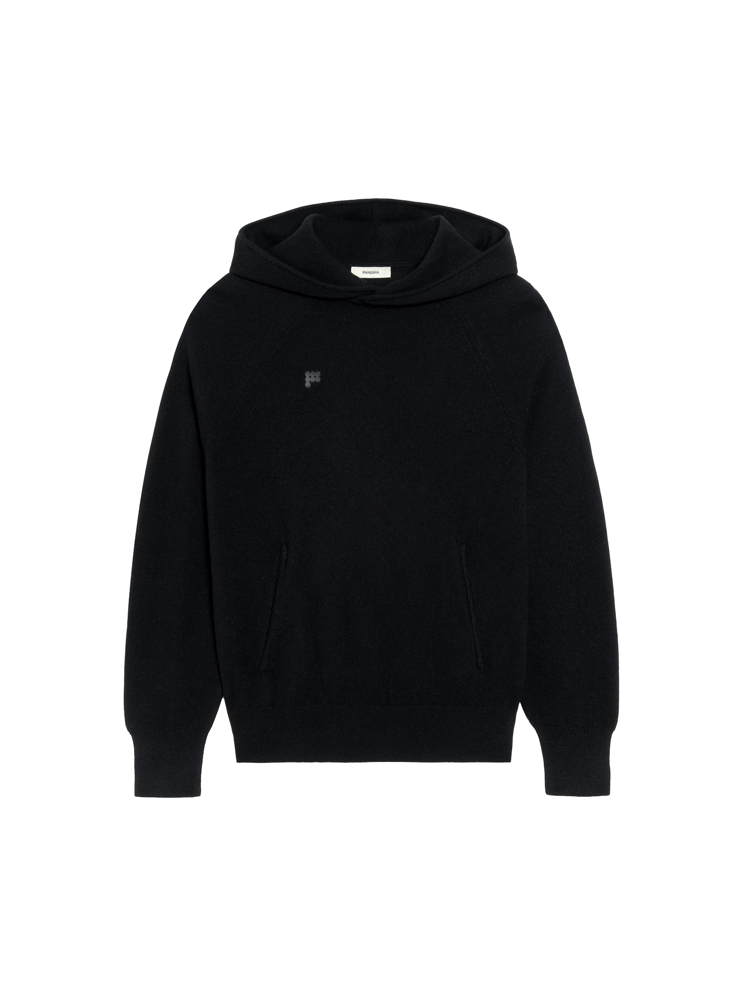Recycled Cashmere Hoodie—black-packshot-3