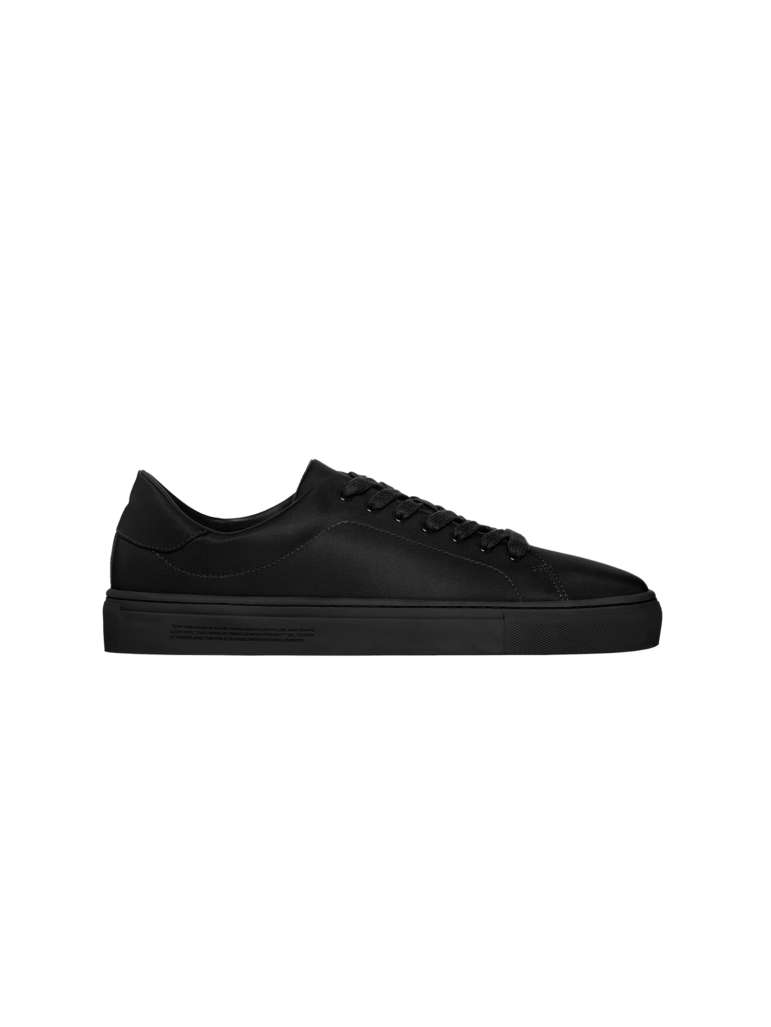 Recycled Nylon Sneakers—black-packshot-3